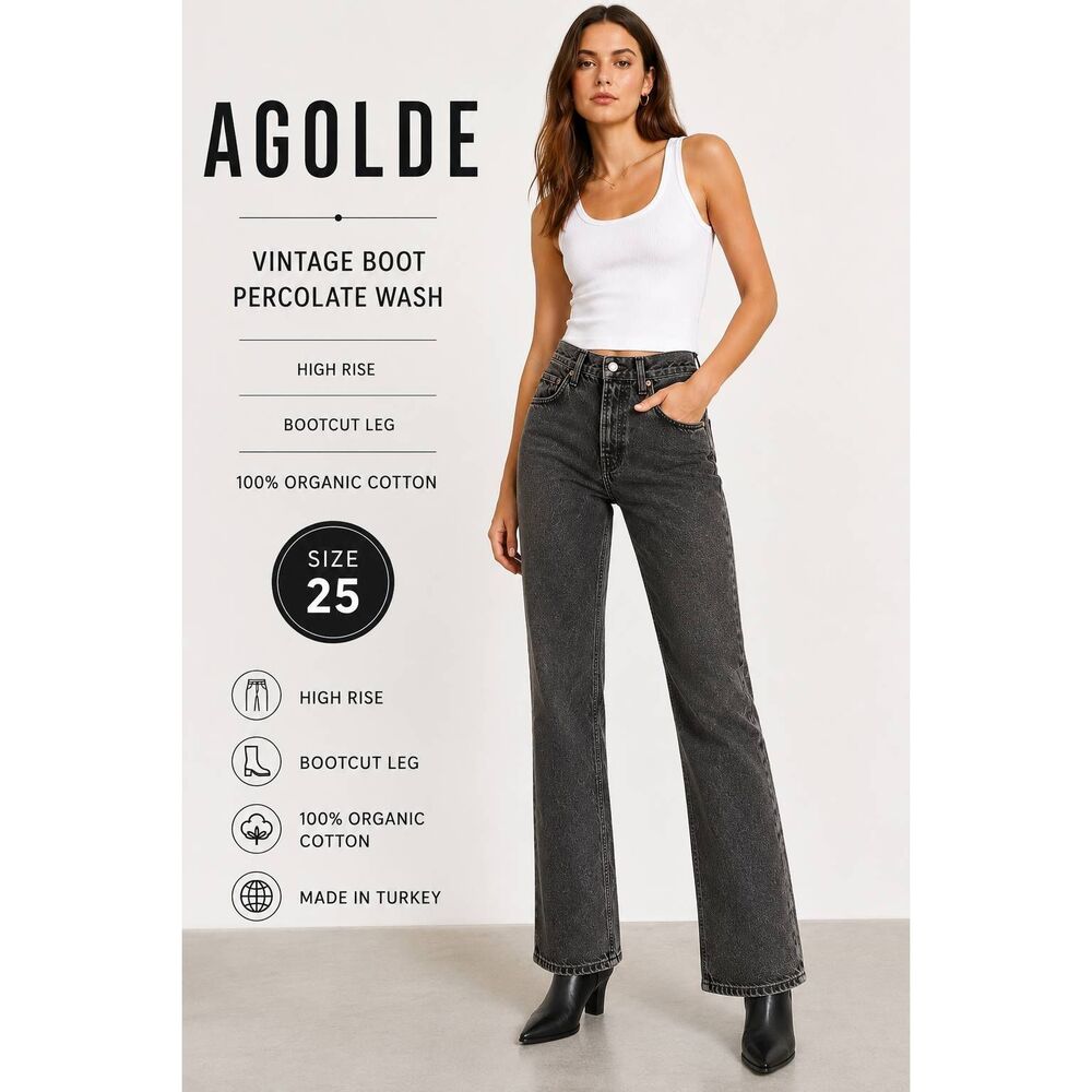 AGOLDE Vintage Boot Jeans Women's Size 25 Percolate Wash